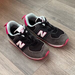 New Balance Kids' Sneakers in Black and Pink